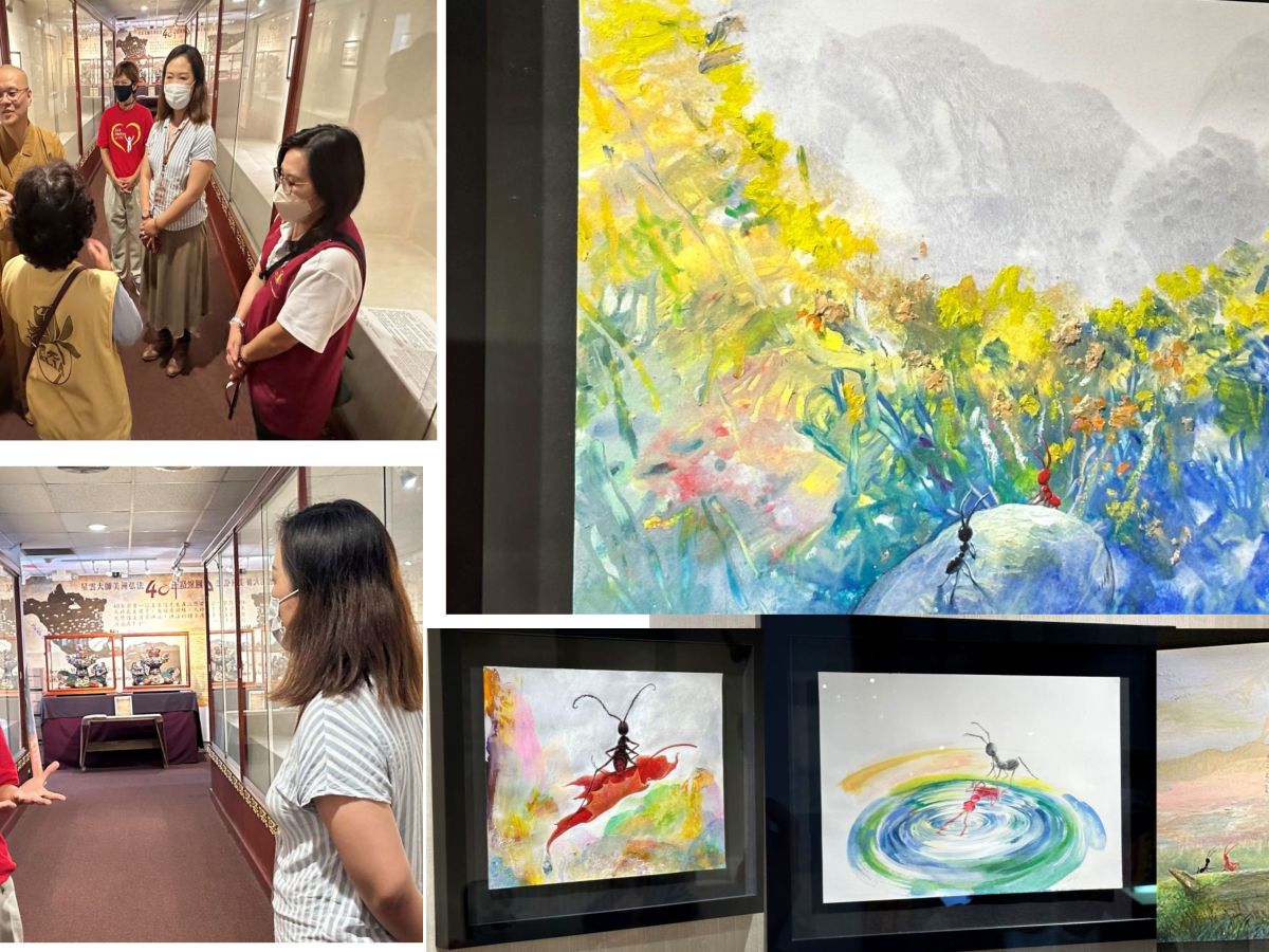 羅蘭第一分會督導趙林鳳在「迷你遊樂園」當義工,以服務實踐人生三百歲。(潘青霞提供)