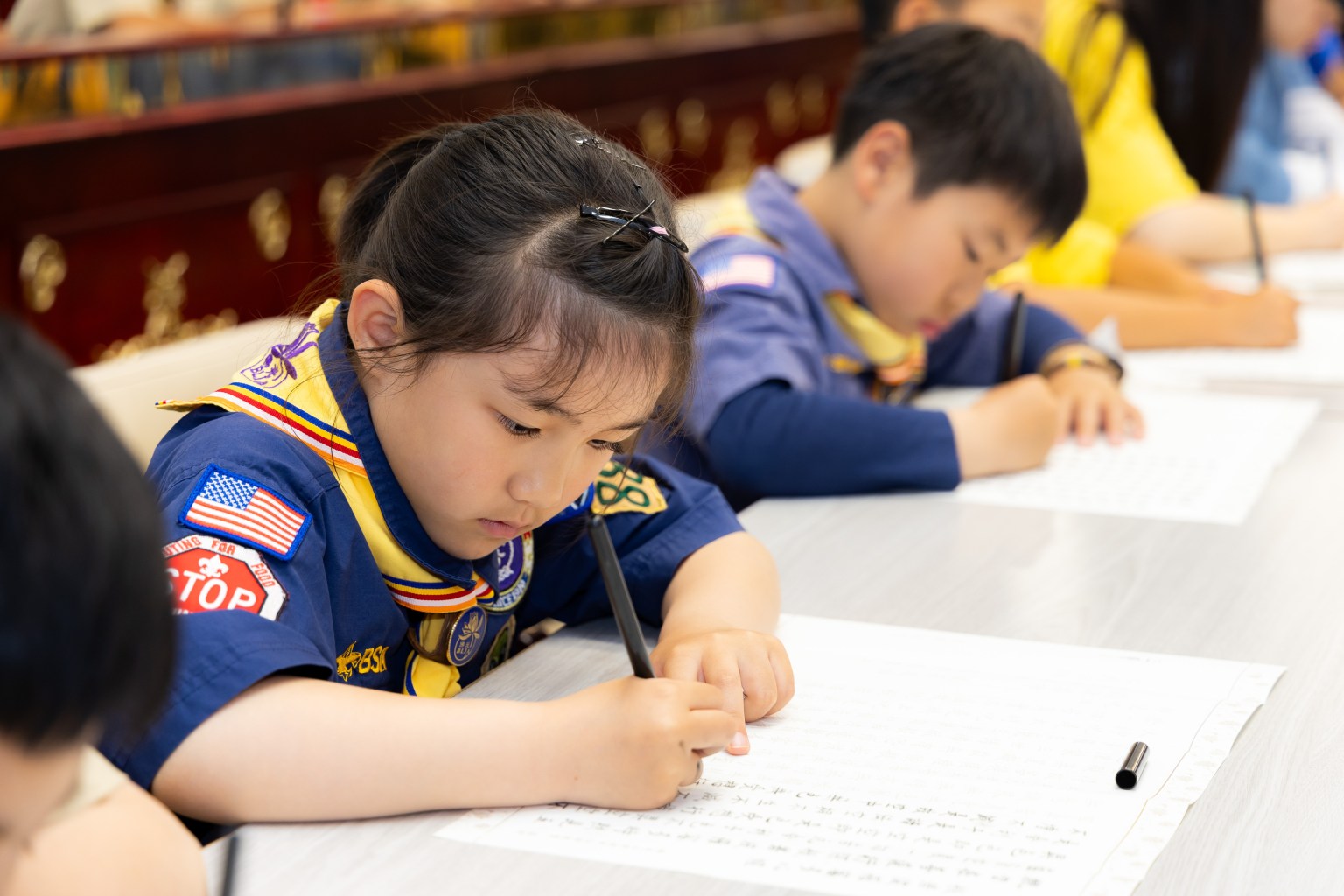 西來童軍也一起參與抄經