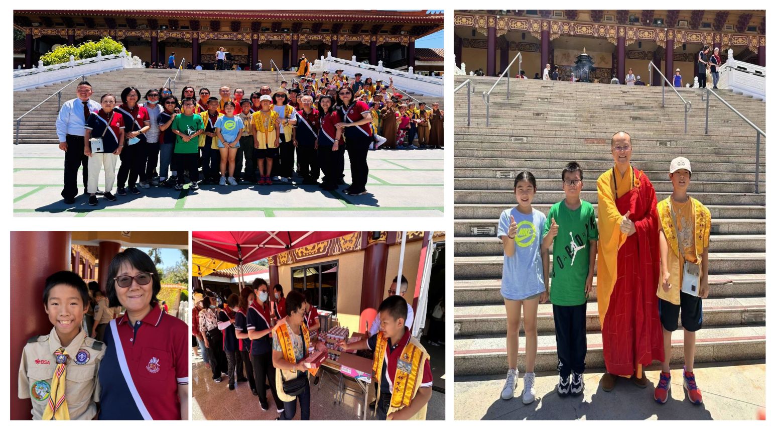 多位會員帶著下一代一起來參加供僧法會，瞭解僧寶節的意義，信仰與傳承。