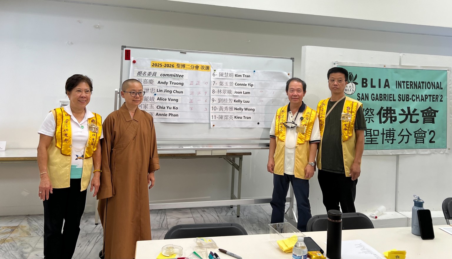 聖博2 分會改選2025-2026 連任會長張嘉𪊴、兩位副會長林增忠、梁麗娥 。