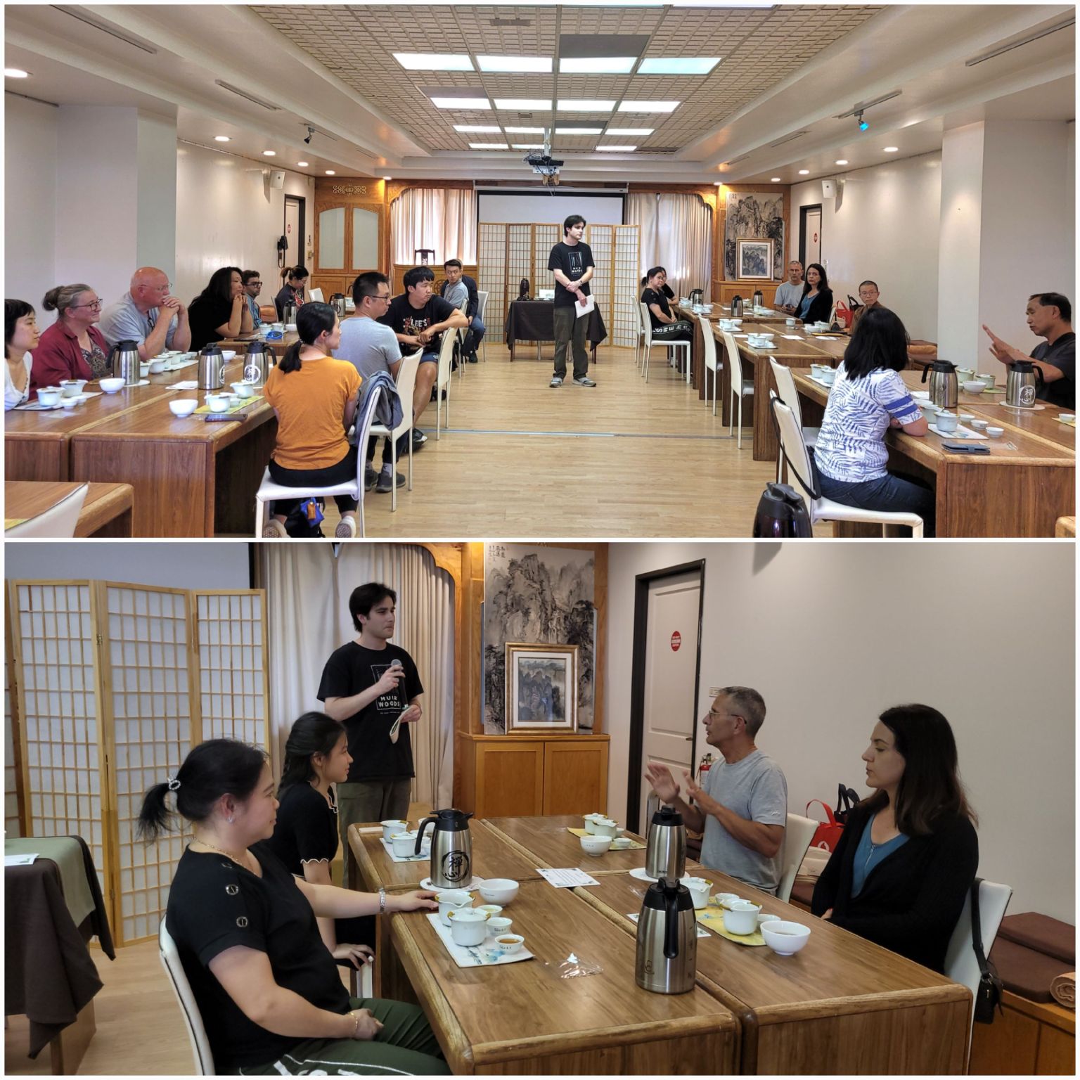 Logan facilitates a discussion where participants share their experiences, exploring how to accept impermanence, let go of attachments, and cultivate the right mindset after making mistakes.Logan帶動討論,眾人分享經驗,探討如何接受無常、放下執著,以及在犯錯後應有的心態。