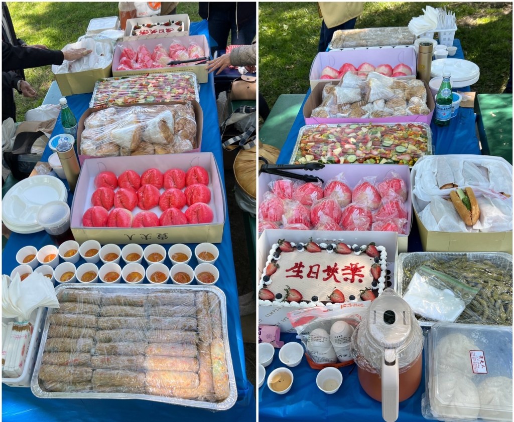 會員們精心準備了琳琅滿目的午餐。