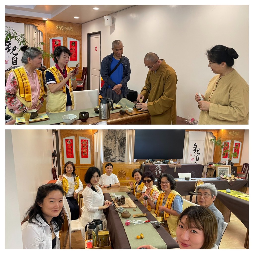 羅蘭一分會會員在浴佛後，參加茶禪
