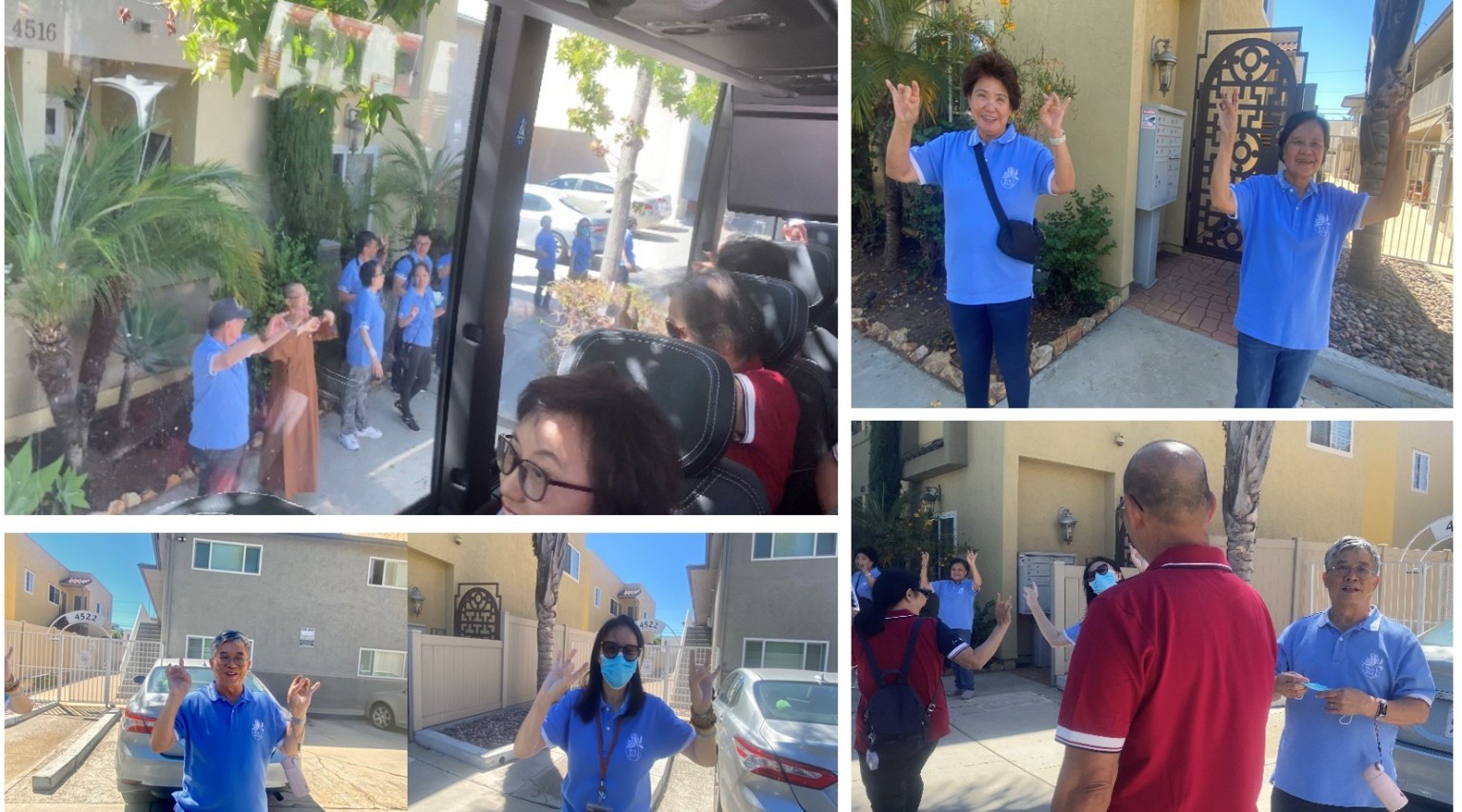 臨行時，西方寺法師與佛光人列隊歡送，來時歡迎，去時送別，情誼深厚感人。