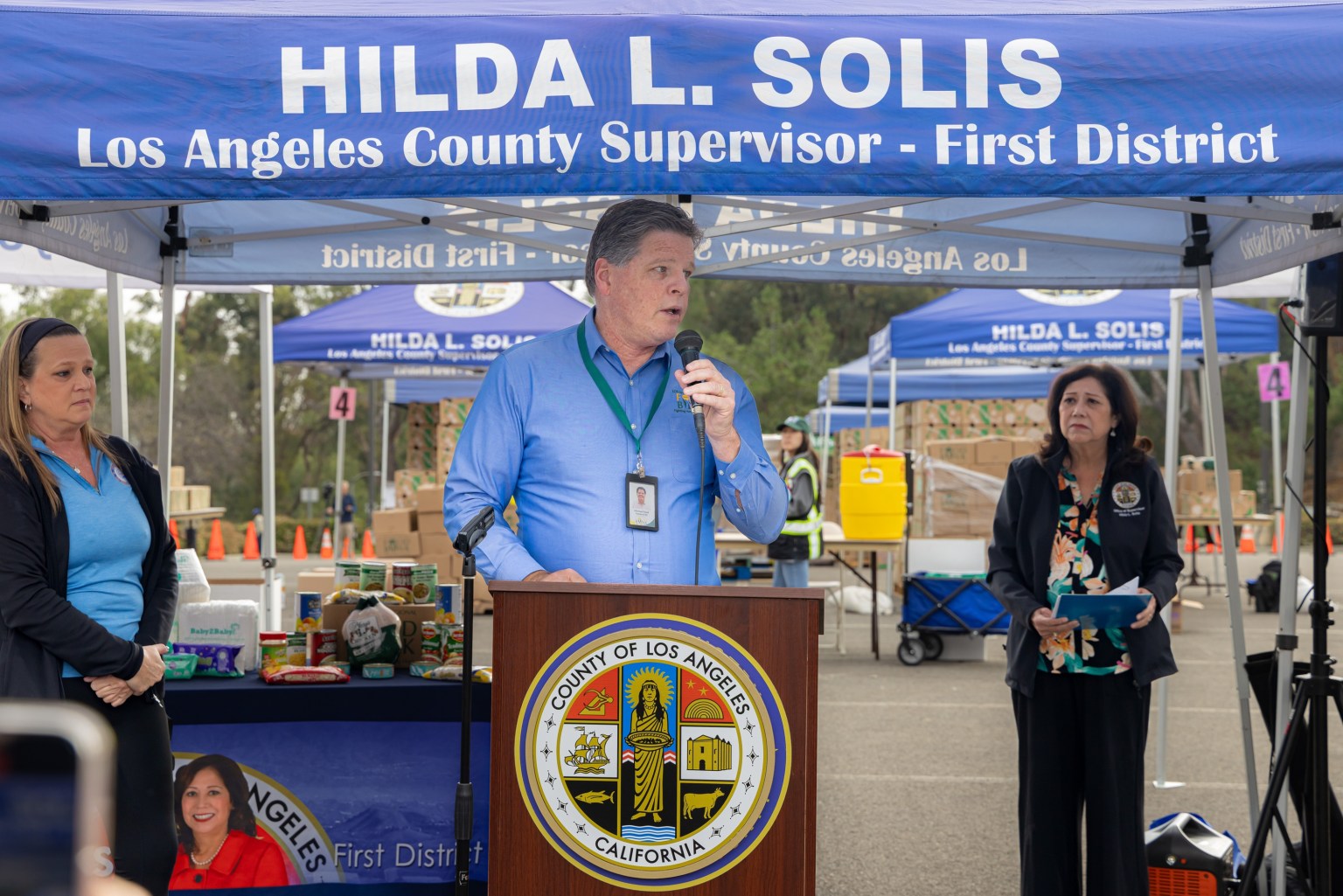 食物銀行總裁Michael Flood感謝佛光山與市府多年來的合作。