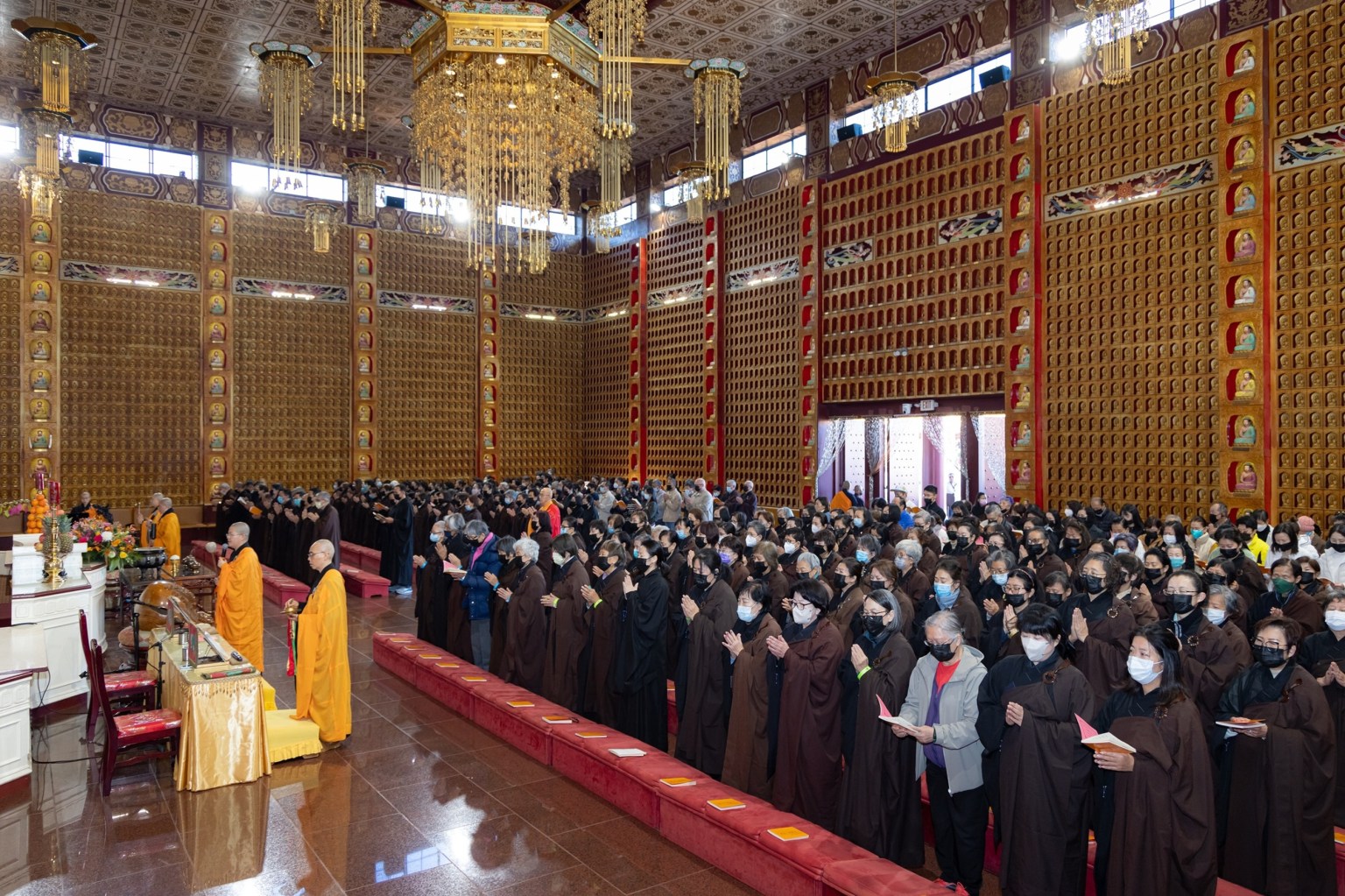 西來寺彌陀佛七法會12月28日上午圓滿。