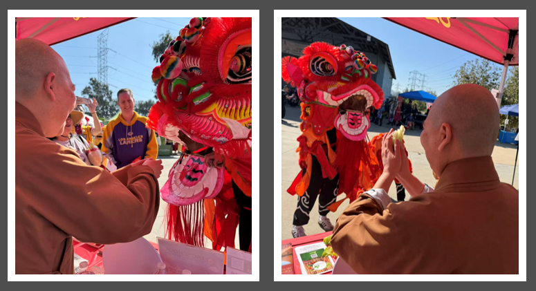 舞獅隊送來好彩頭