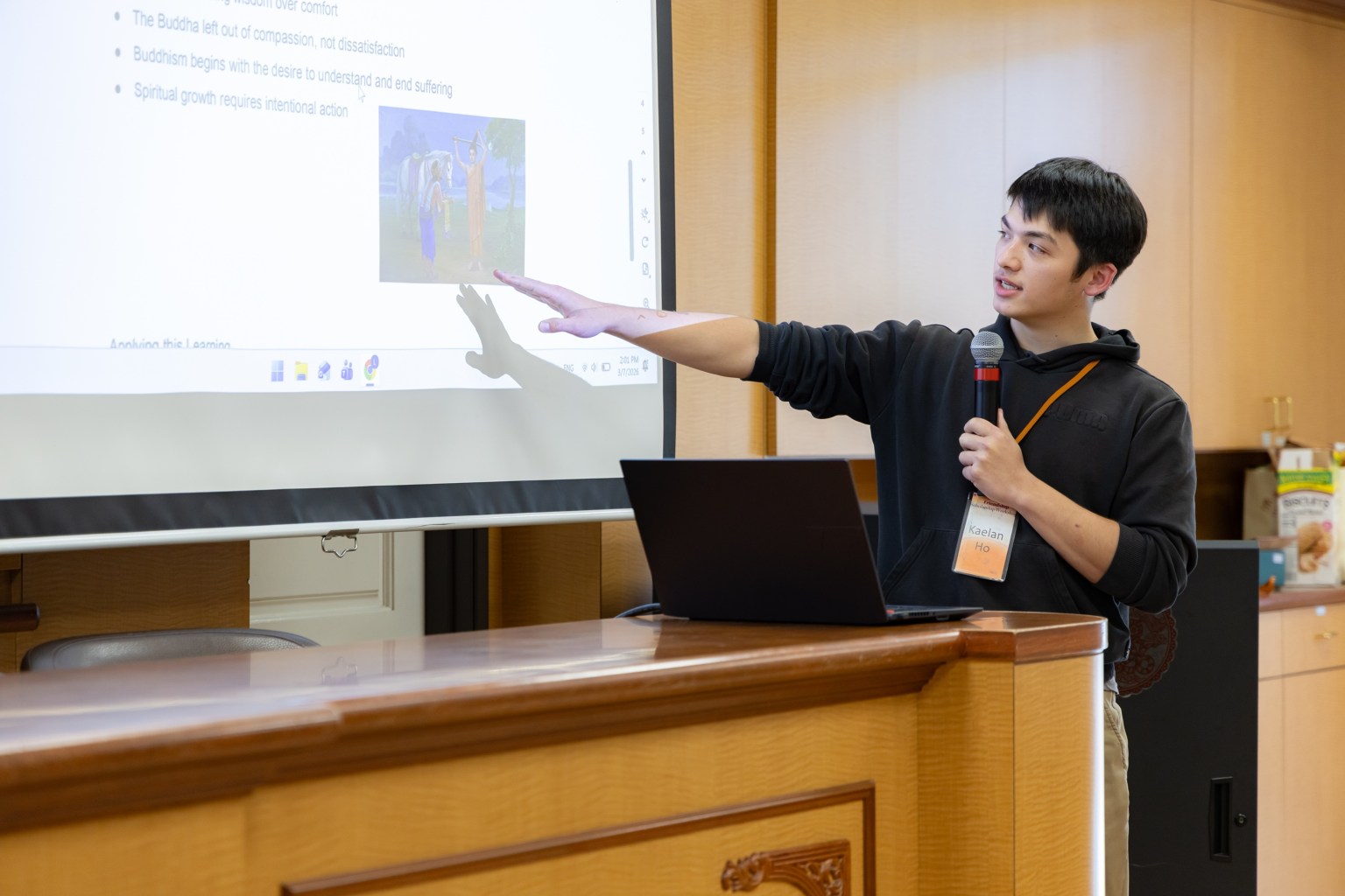 本年度新學員 Kaelan Ho發表《釋迦牟尼佛傳》讀後感。