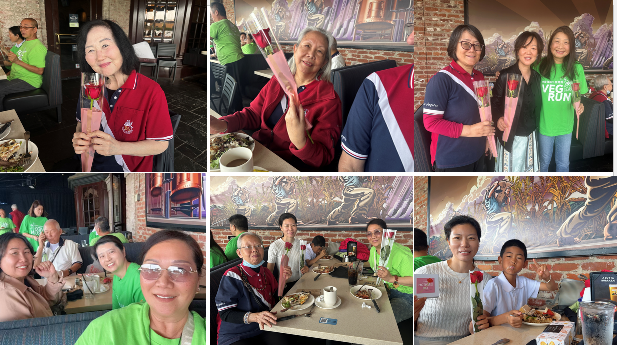 慈母之愛，如日普照，如地承載。分會特別準備玫瑰，由子女親手獻給母親，並配以巧克力與蛋糕，表達深切的感恩與祝福。