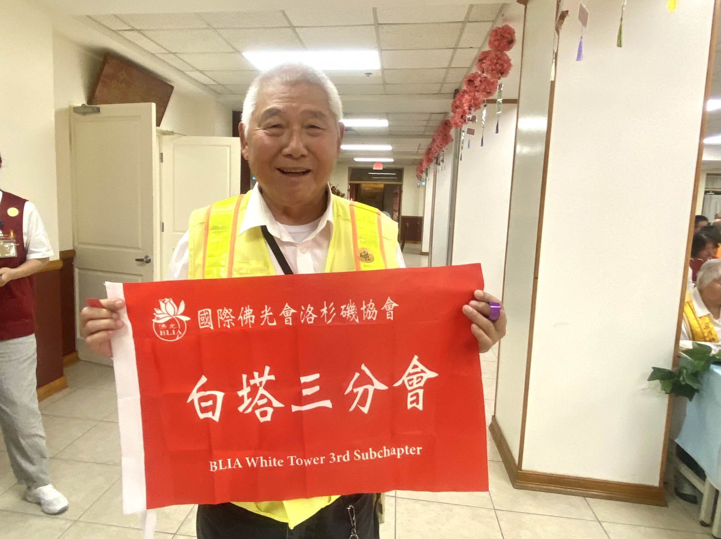 會員喬延寶，長期發心在交通組承擔義工