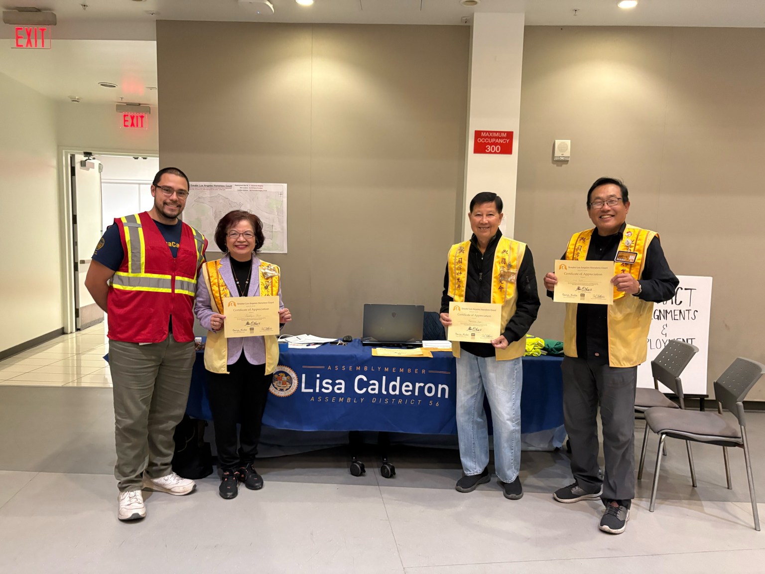 Each volunteer receives a certificate of appreciation.